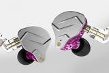 KZ ZSN Pro 1BA+1DD Hybrid in Ear Earphones Monitor Running Sports Headphones HiFi Bass Metal Wired Earbuds (No Mic, Purple)
