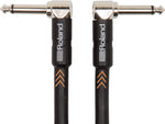 Roland RIC-B3AA Black Series 3' Angled to Angled Instrument Cable - CBN Music Warehouse